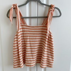 Madewell Stripe Tie Strap Tank
